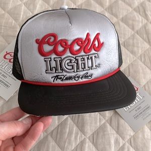 COORS LIGHT OFFICIAL TM TRUCKER HAT - SILVER